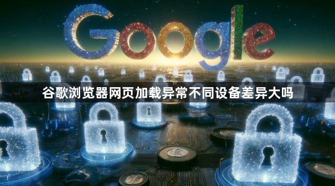 谷歌浏览器网页加载异常不同设备差异大吗1