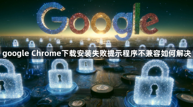 google Chrome下载安装失败提示程序不兼容如何解决1