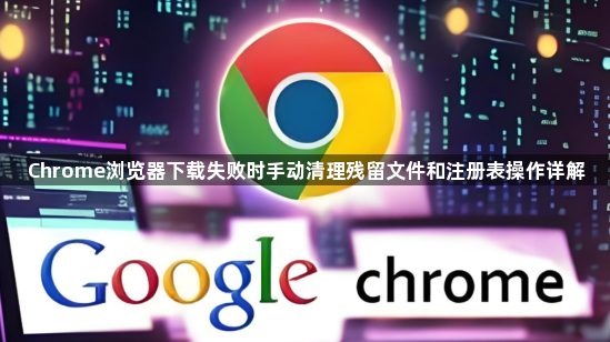 Chrome浏览器下载失败时手动清理残留文件和注册表操作详解1
