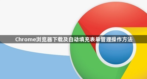 Chrome浏览器下载及自动填充表单管理操作方法1