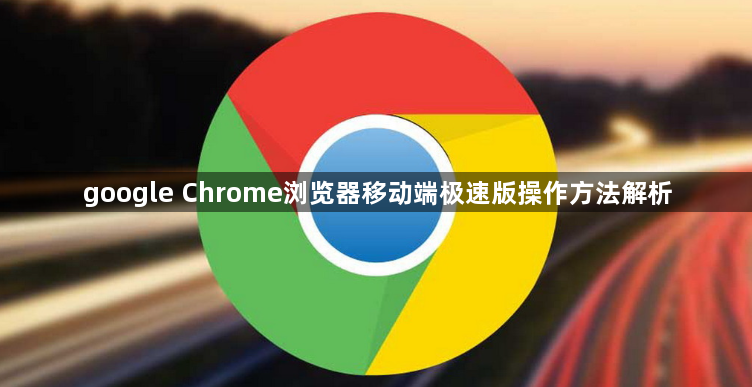 google Chrome浏览器移动端极速版操作方法解析1