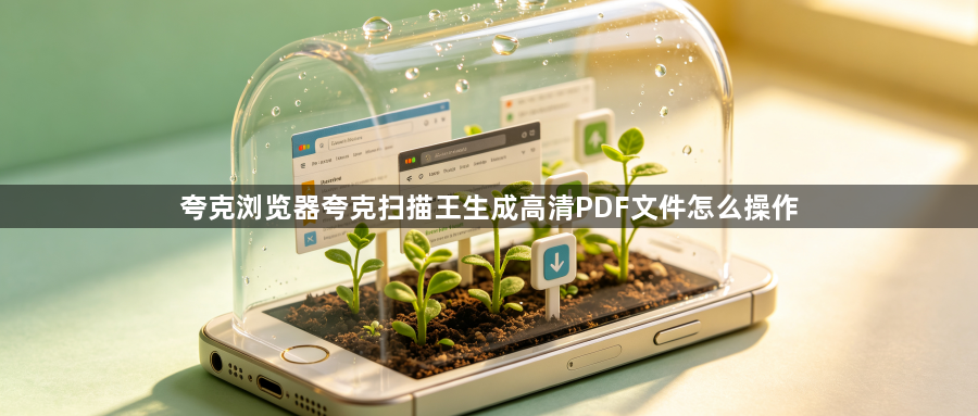 夸克浏览器夸克扫描王生成高清PDF文件怎么操作1