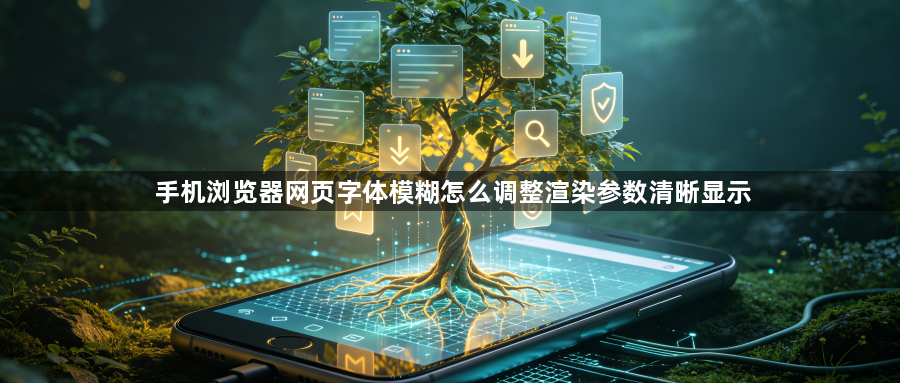 手机浏览器网页字体模糊怎么调整渲染参数清晰显示1