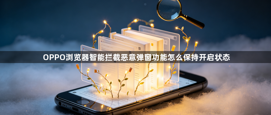 OPPO浏览器智能拦截恶意弹窗功能怎么保持开启状态1