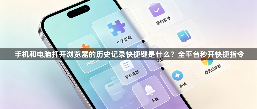 手机和电脑打开浏览器的历史记录快捷键是什么？全平台秒开快捷指令1