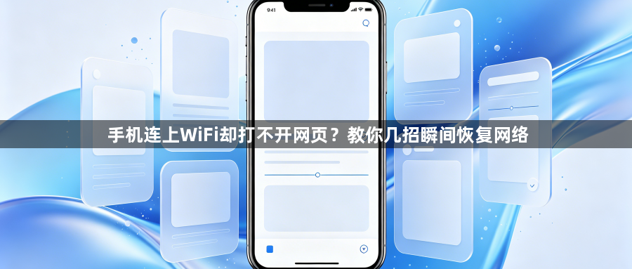 手机连上WiFi却打不开网页?教你几招瞬间恢复网络1
