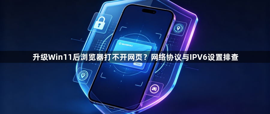 升级Win11后浏览器打不开网页？网络协议与IPV6设置排查1