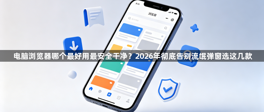 电脑浏览器哪个最好用最安全干净？2026年彻底告别流氓弹窗选这几款1