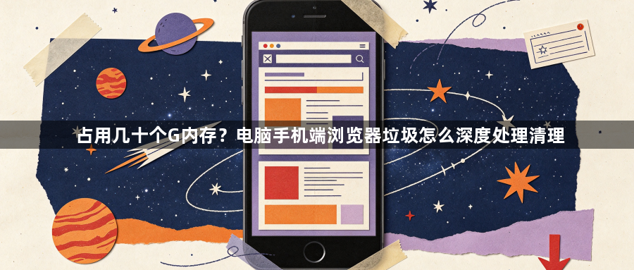占用几十个G内存？电脑手机端浏览器垃圾怎么深度处理清理1