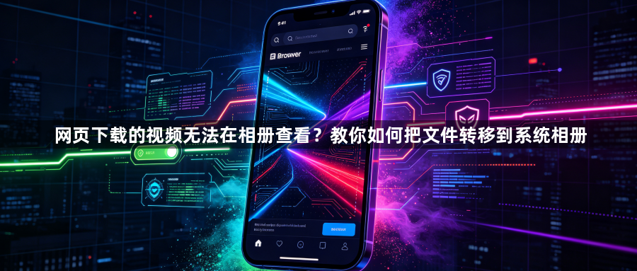 网页下载的视频无法在相册查看？教你如何把文件转移到系统相册1