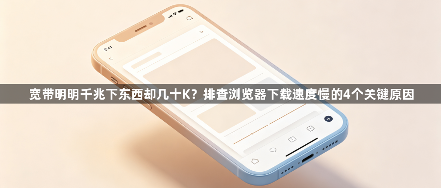 宽带明明千兆下东西却几十K？排查浏览器下载速度慢的4个关键原因1