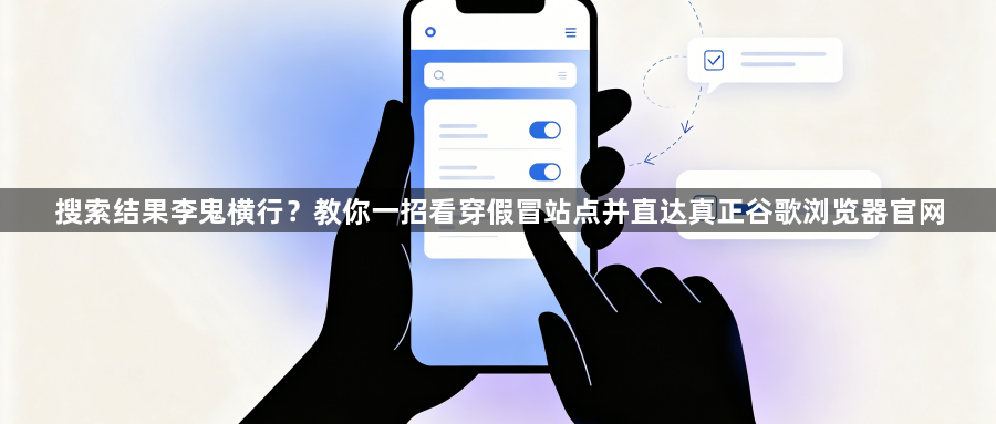 搜索结果李鬼横行？教你一招看穿假冒站点并直达真正谷歌浏览器官网1