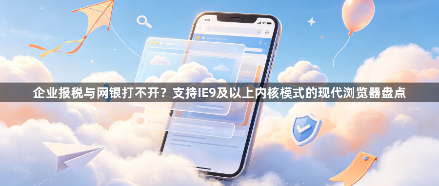 企业报税与网银打不开？支持IE9及以上内核模式的现代浏览器盘点1