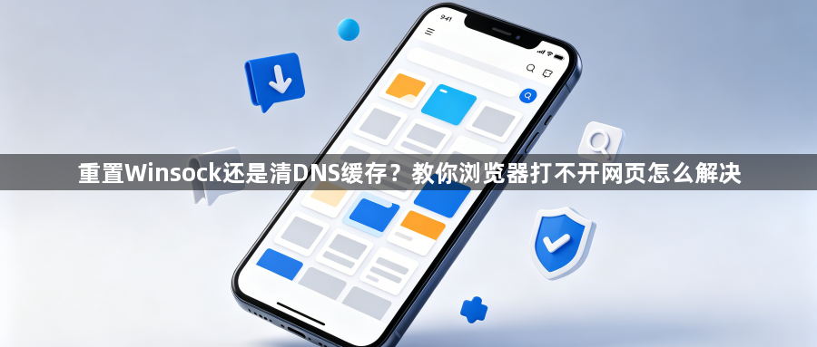 重置Winsock还是清DNS缓存？教你浏览器打不开网页怎么解决1