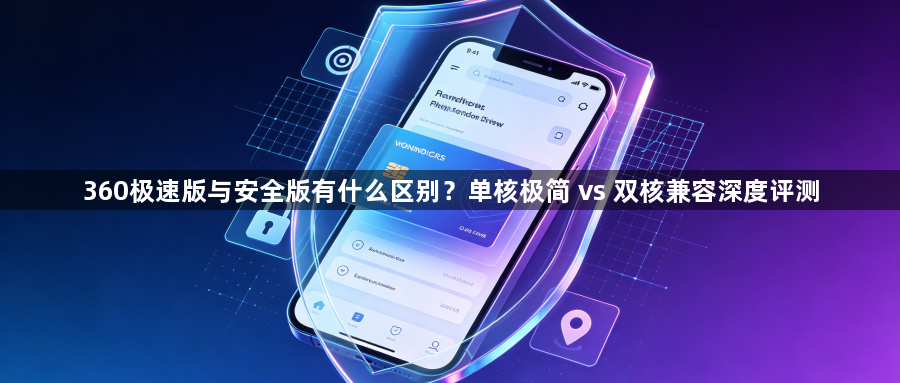 360极速版与安全版有什么区别？单核极简 vs 双核兼容深度评测1