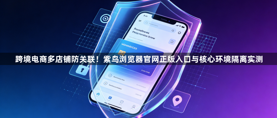 跨境电商多店铺防关联！紫鸟浏览器官网正版入口与核心环境隔离实测1